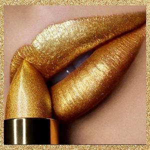 GOLD Nude Glitter Waterproof Lipstick